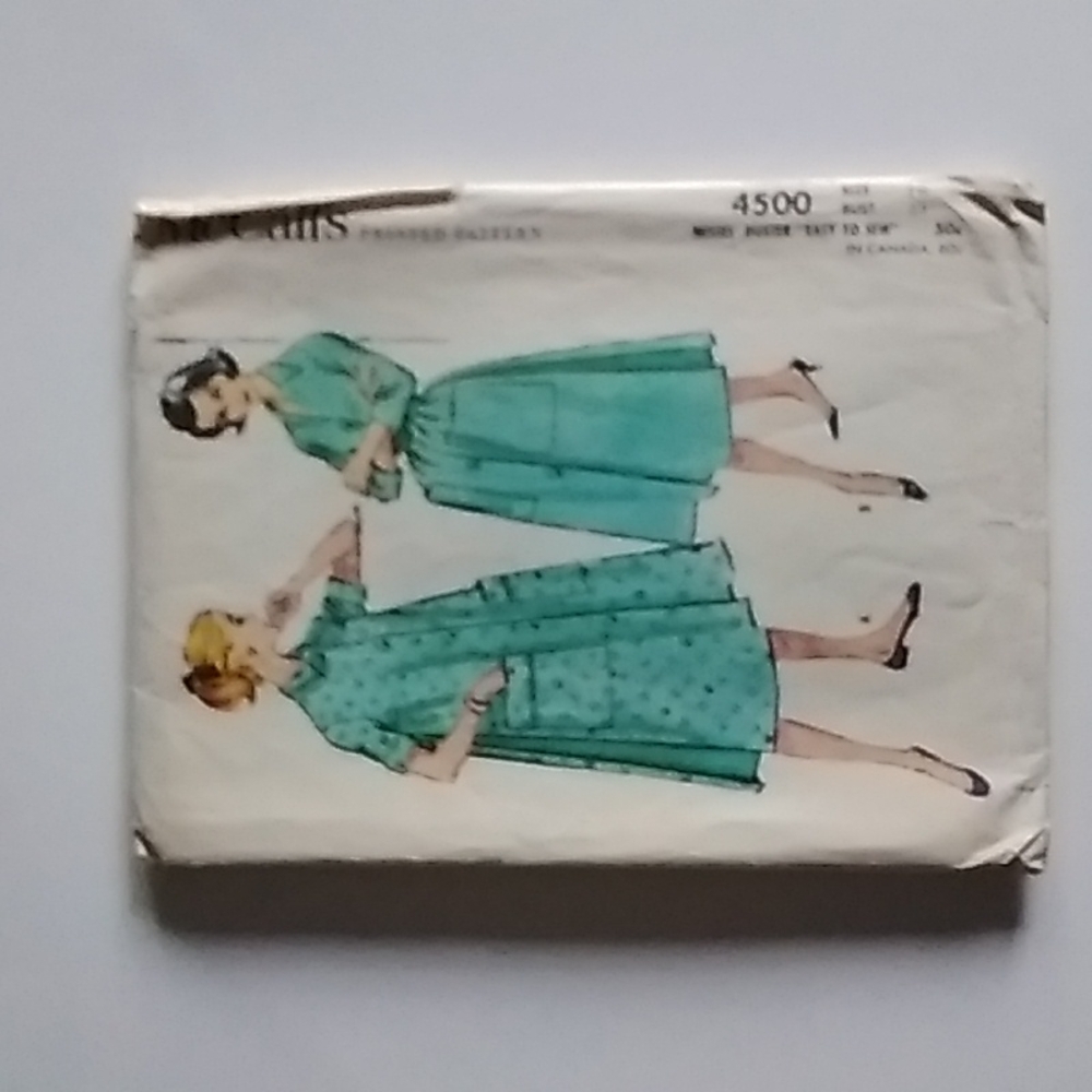 McCall's 1958 Original Pattern #4500 SZ 16